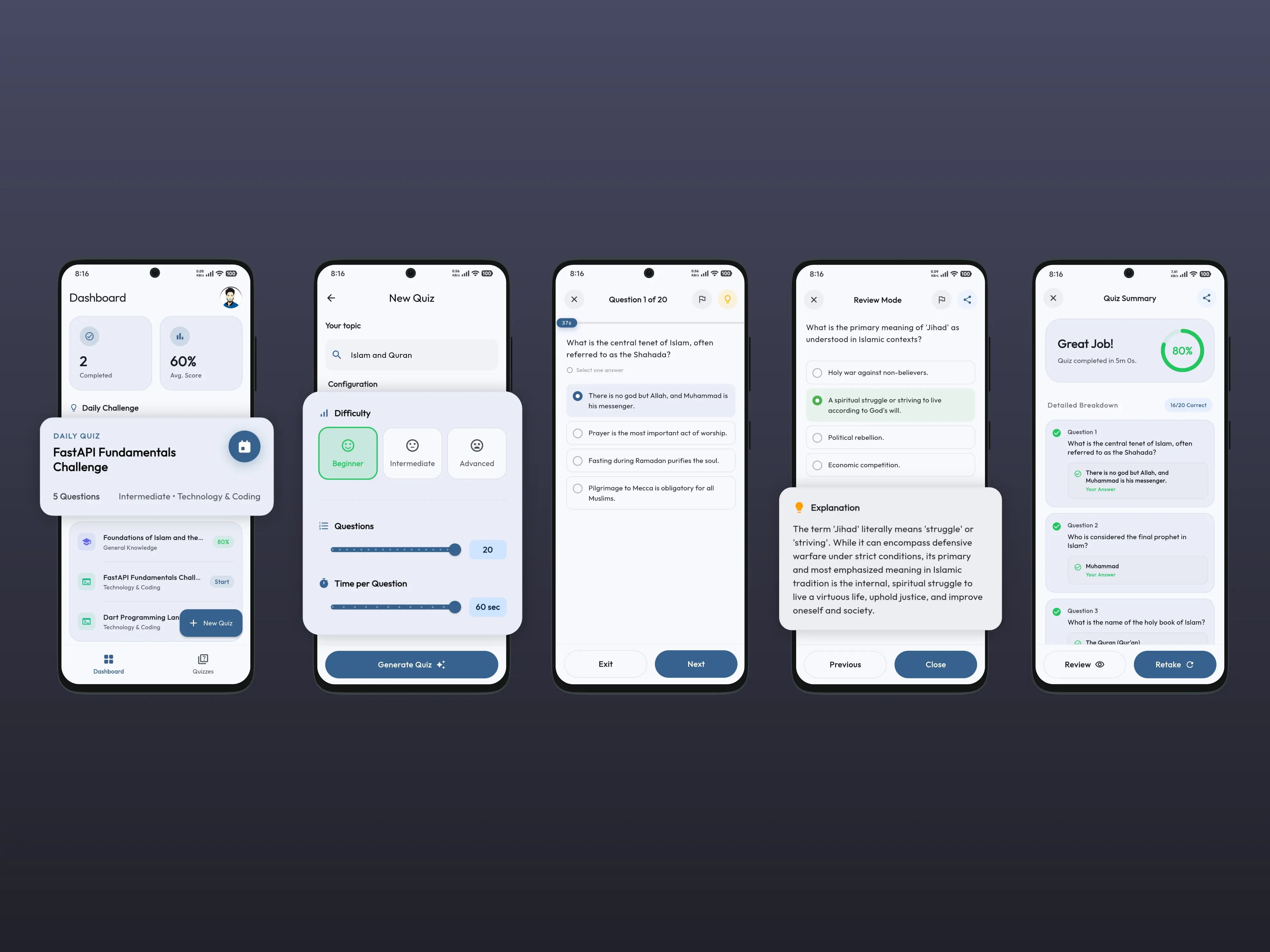 RapidVal AI quiz application interface